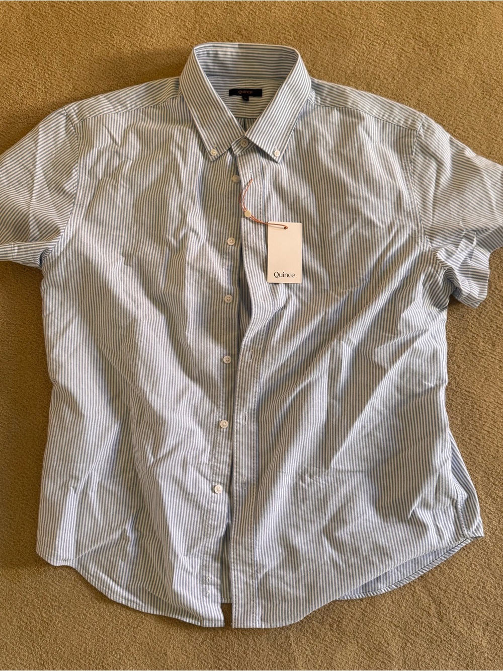 NWT Quince 100% Organic Cotton Men’s Short Sleeve Oxford Shirt Size XL